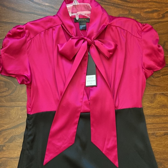 🆕 Fuchsia and black dress in size M - Picture 3 of 3